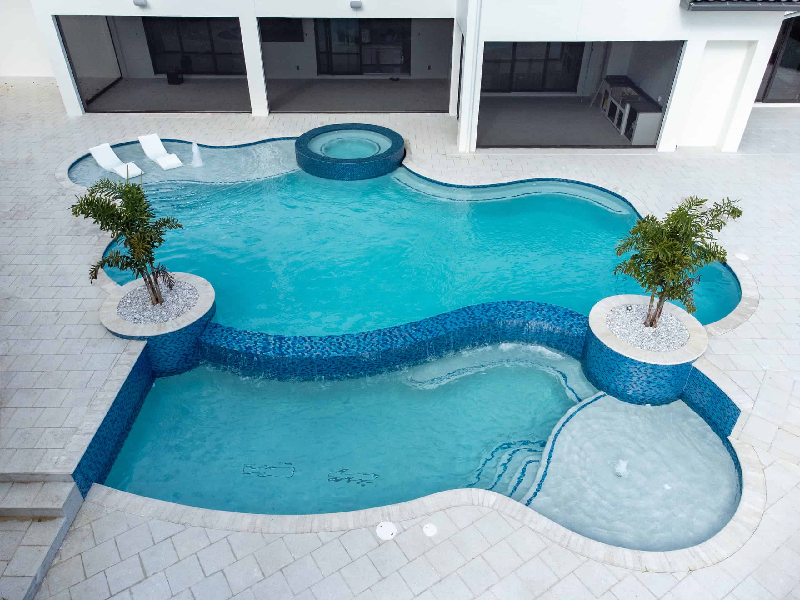 Custom gunite pool structure and decking built in Central Florida
