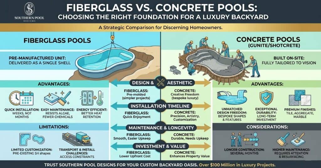 fiberglass-vs-concrete-pools - Southern Pool Designs | Custom-Designed, High-End Luxury Pool Builder in Central Florida fiberglass vs concrete pools